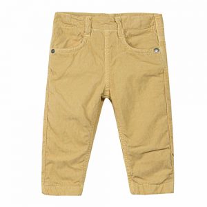 Image of 3 Pommes Baby Boys Mustard corduroy trousers