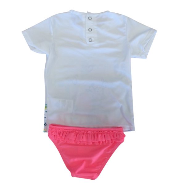 3 Pommes Baby Girls Pink Swimsuit.