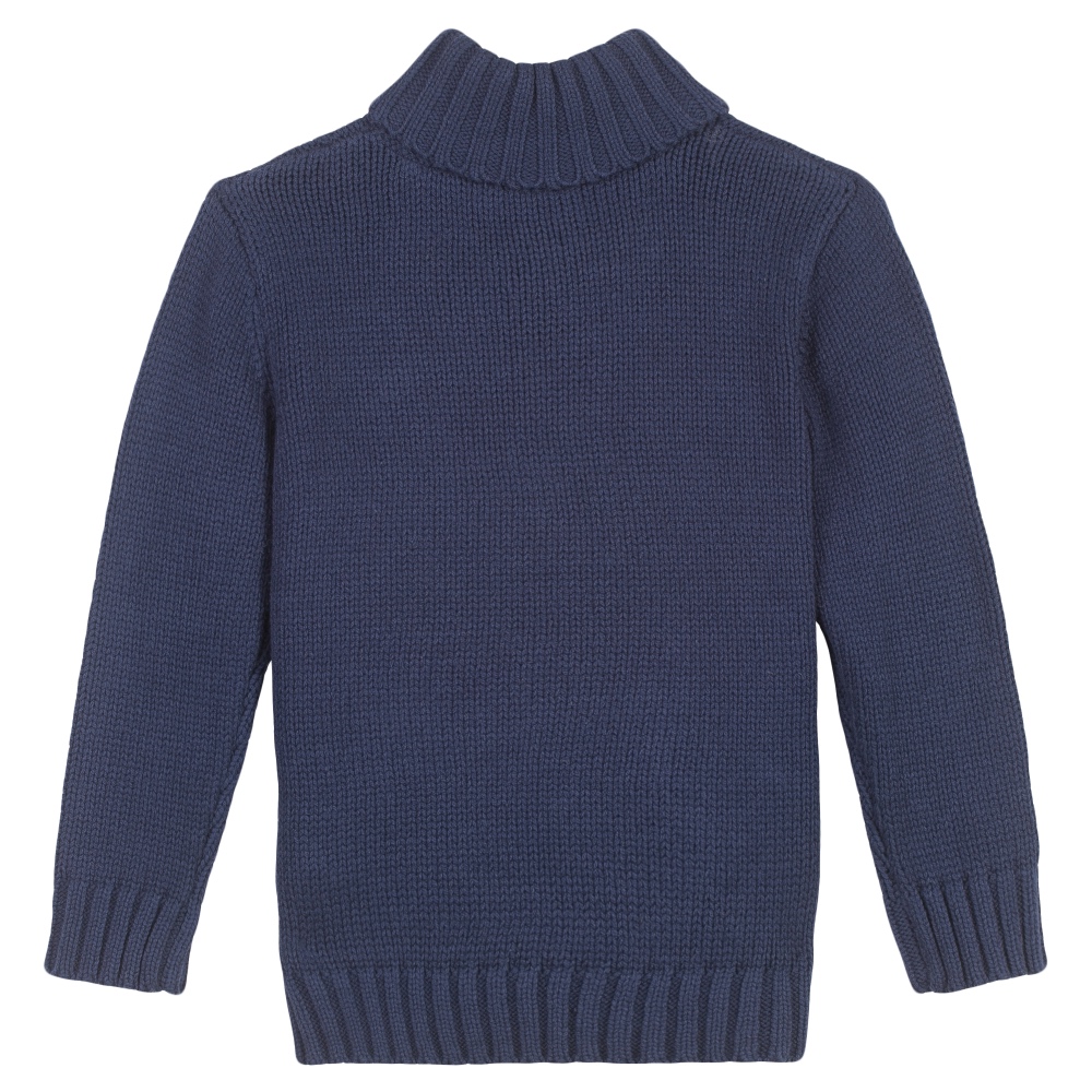 3 Pommes Boys Navy Blue Knitted Sweater | Bumpalumpa.com
