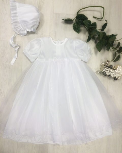 Pex Baby Girls White Christening Dress