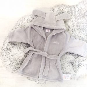 Grey Baby Dressing Gown
