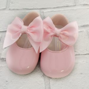 Baby Girls Pink Pram Shoes