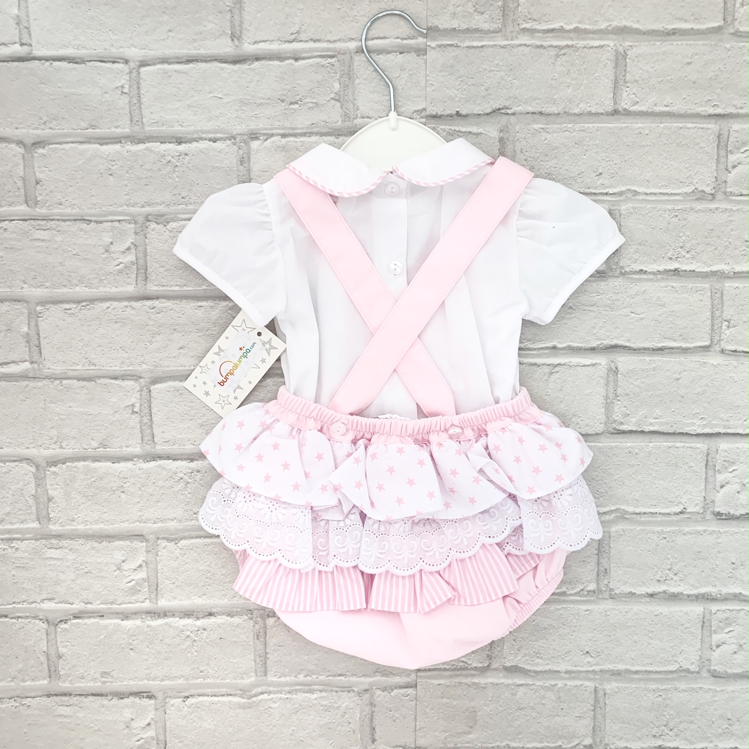Pink Baby Girls Dungaree Set Baby Girls Outfit