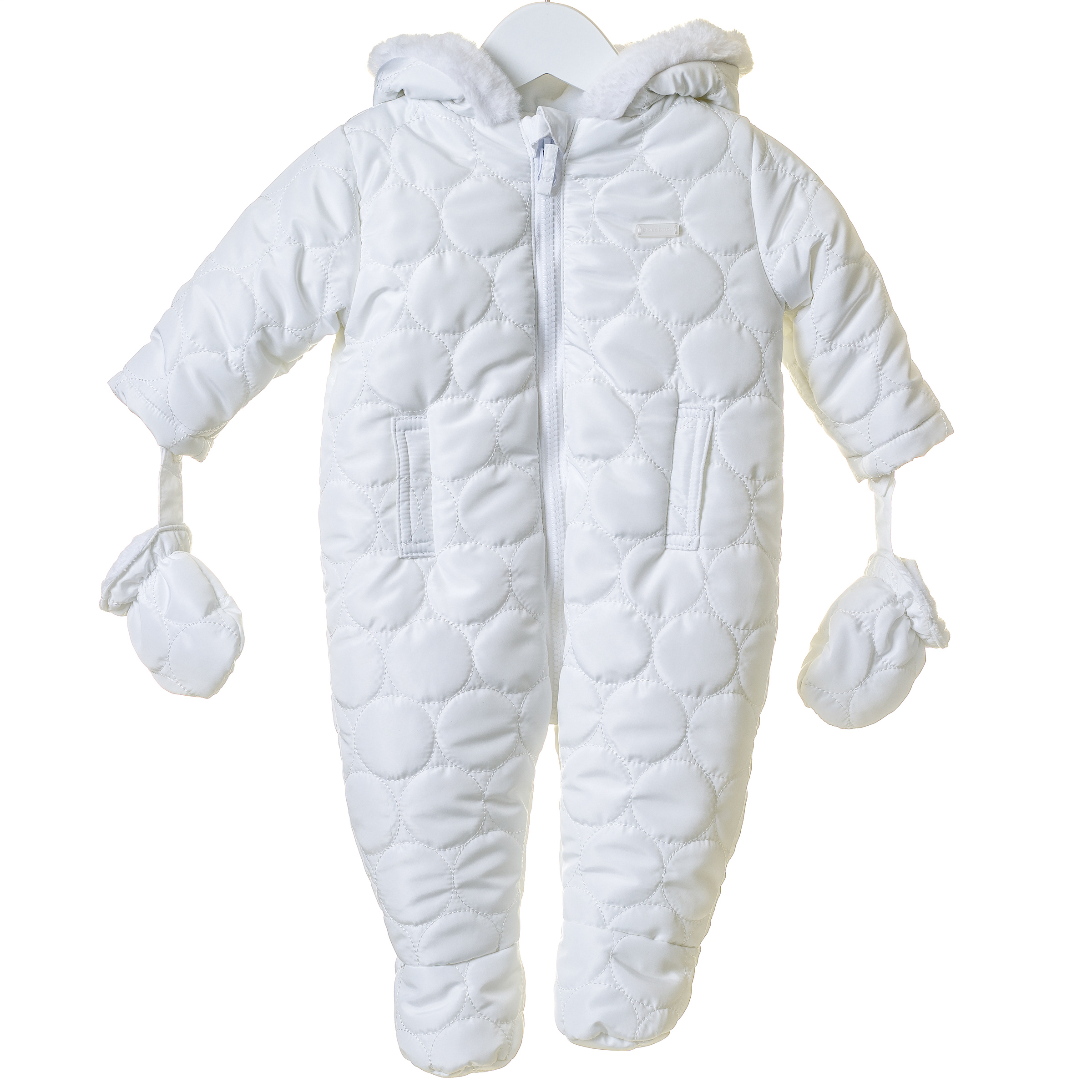 Unisex Baby White Snowsuit Baby White Snowsuit