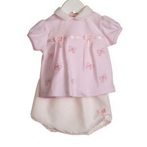 Baby Girls Pink Top & Bloomers