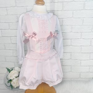 Baby Girls Pink Bloomer Shorts Set