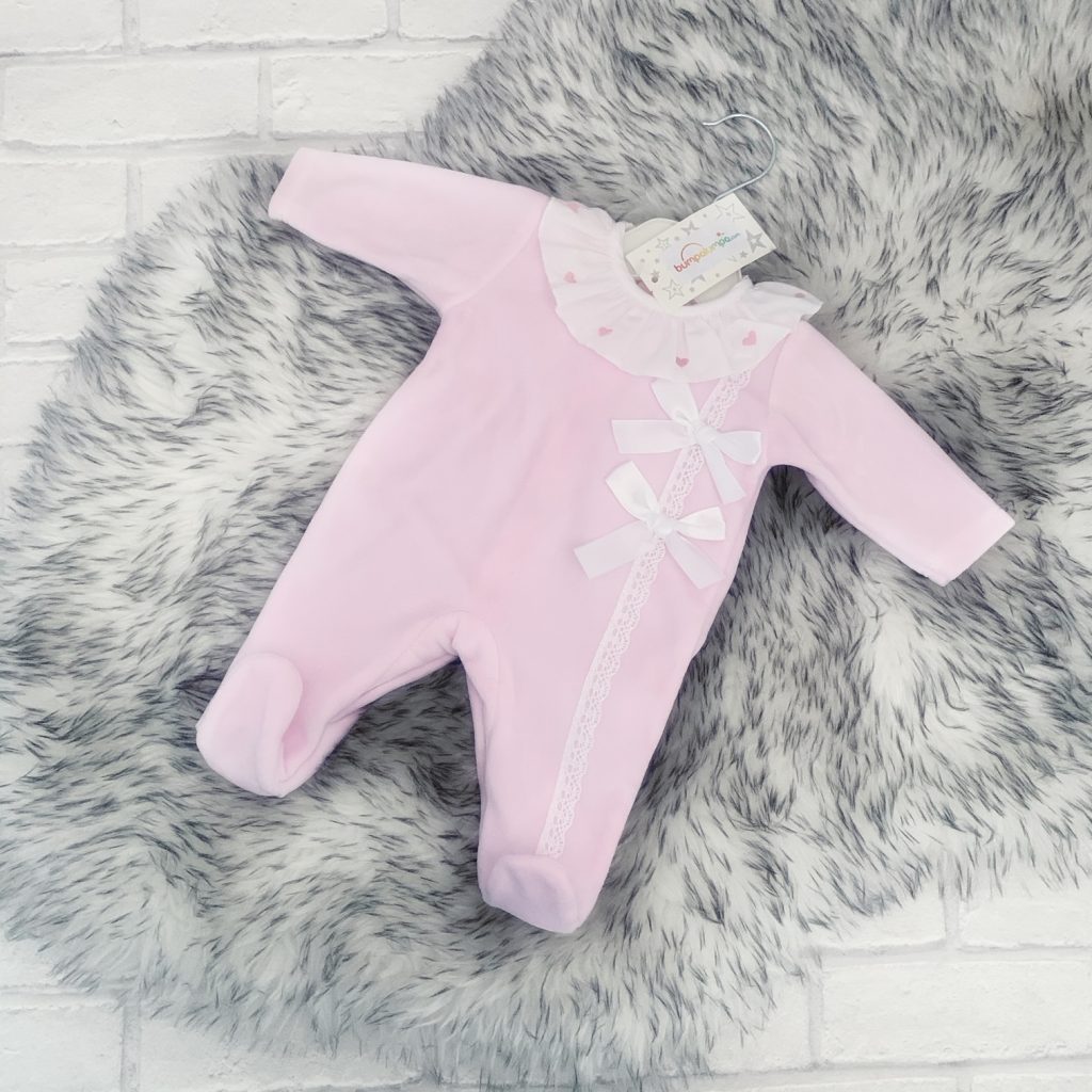 Baby Girls Pink Knitted Pram Suit