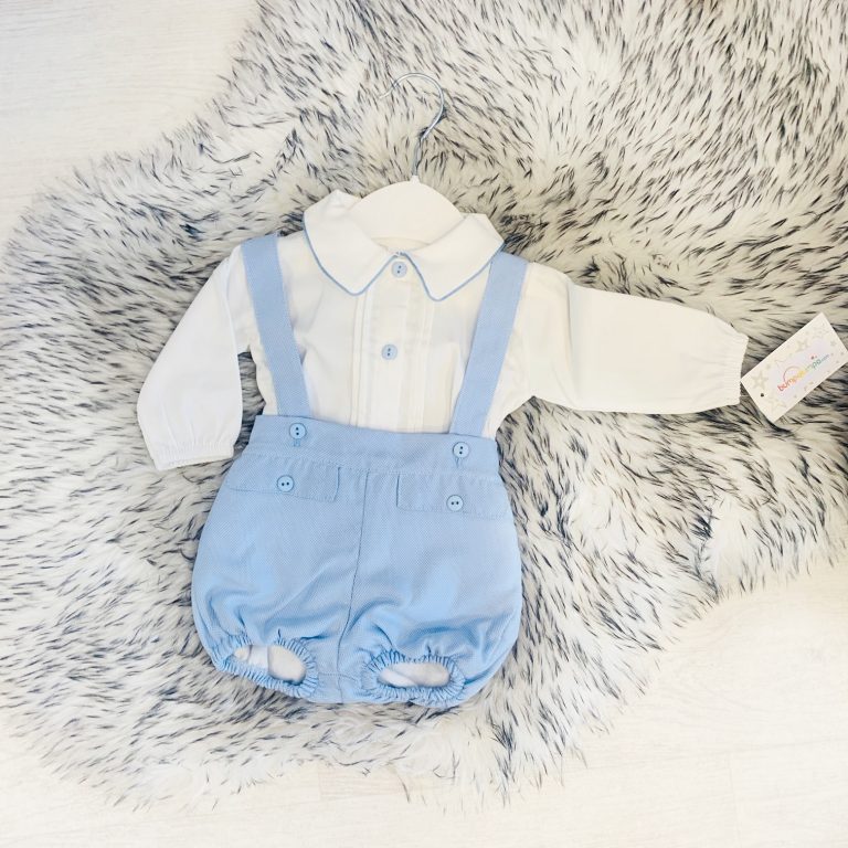 Baby Boys Traditional Dungaree Shorts Set