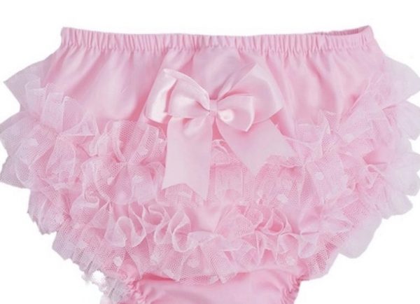 Baby Girls Pink Frill Knickers with Bow