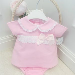 Baby Girls Pink Jam Pants Set