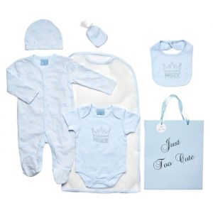 Baby Boys Blue Prince Baby Gift Set