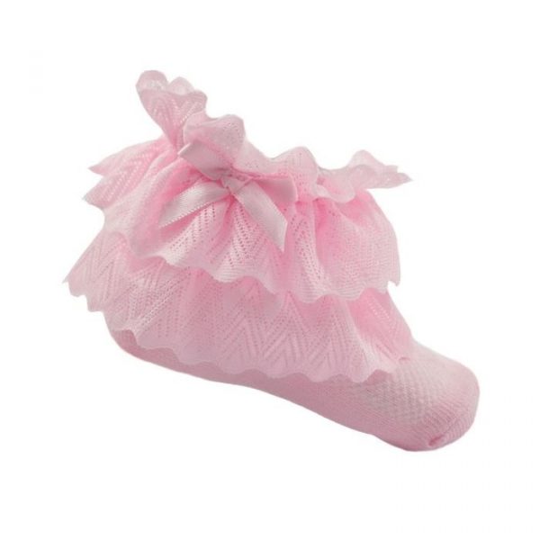 Pink Frill Ankle socks