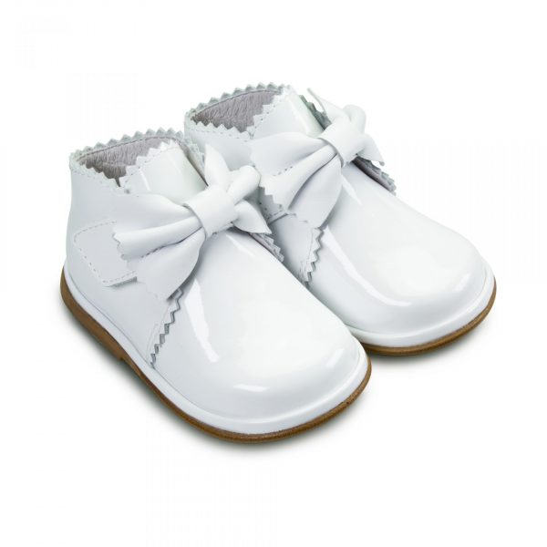 Sharon White Patent Leather Baby Shoes