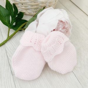 Baby Girls Pink Mittens