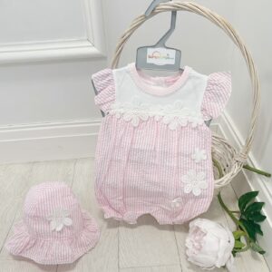 Spanish Baby Girls Knitted Romper Pram Set Newborn 12 Month Pink Lemon White Red 