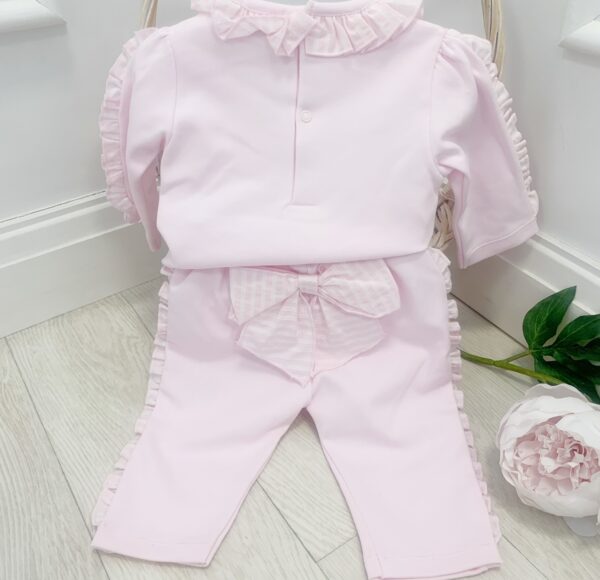 Baby Girls Pink Bow Tracksuit