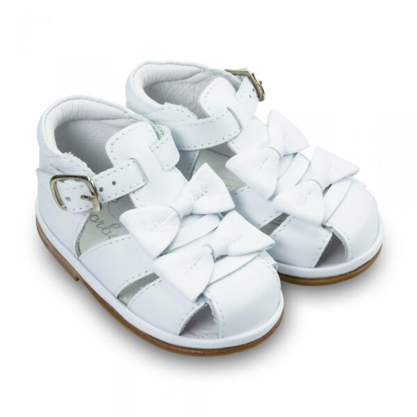 White Baby Girls Sandals Borboleta
