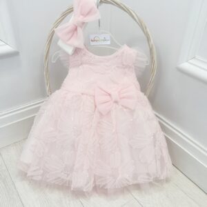 Baby Girls Pink Tulle Dress & Headband
